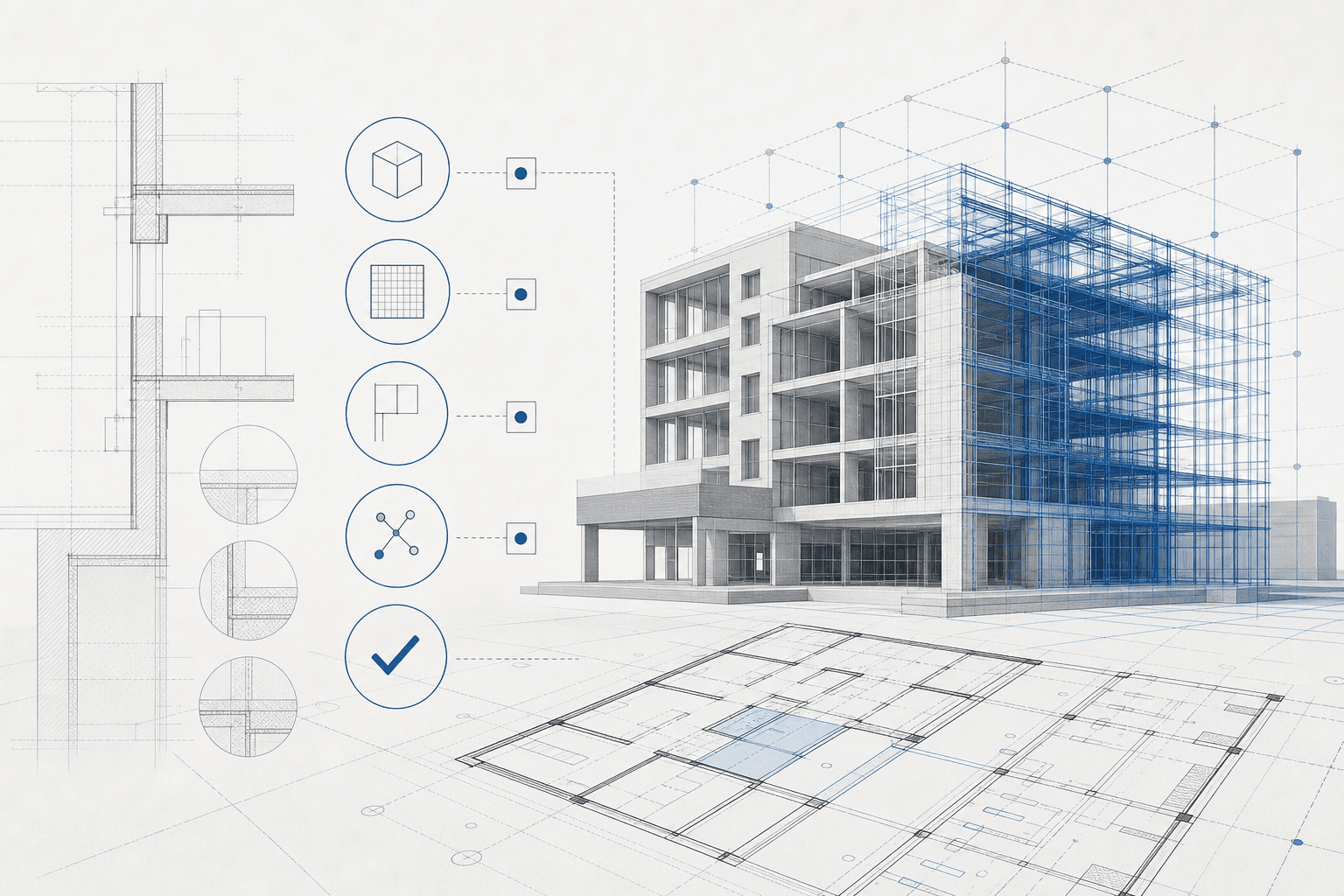 Imagen principal del artículo: QA de modelo BIM en 30 minutos: checklist antes de exportar planos/IFC